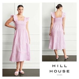 Hill House Home Nap Dress Pink Gingham 100% Cotton Large